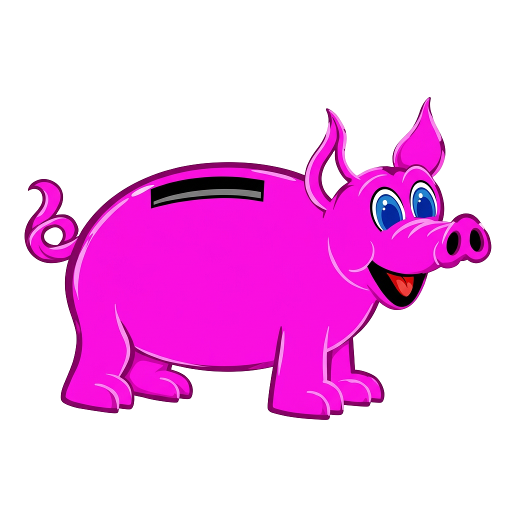 LOLCOIN pink pig mascot